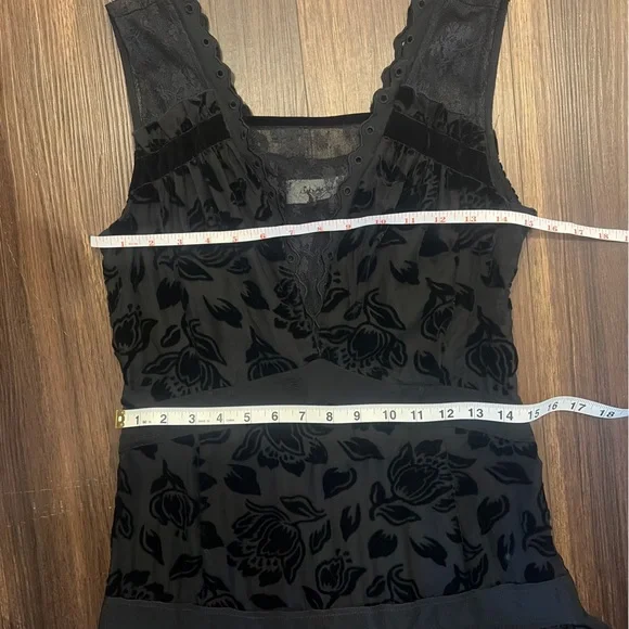 Coach Black Floral lace and velvet Maxi Dress - Picture 11 of 17